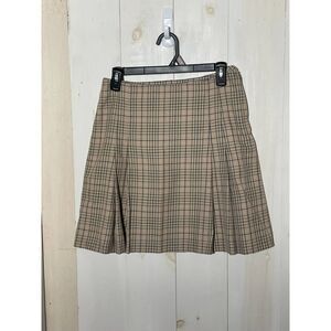y2k H&M Plaid Tartan Pleated Mini Skirt Academia Prep